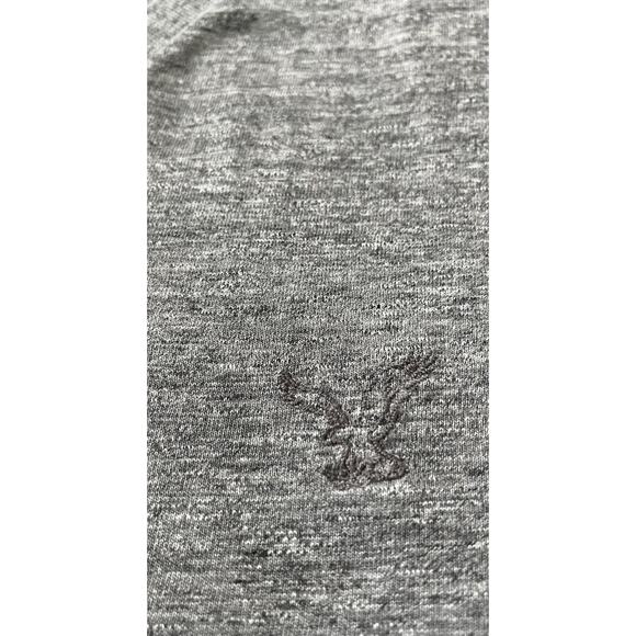 AMERICAN EAGLE V-NECK T-SHIRT, WOMENS, M (ATHLETIC FIT), GREY, A E LEGEND - Picture 7 of 9